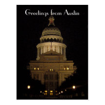 austin texas state capitol building post card