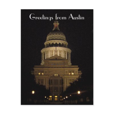 austin texas state capitol building post card by cardart