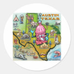 Austin TX Round Stickers