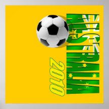 Australia 2010 vertical soccer logo posters