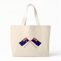Australia and New Zealand Crossed Flags Canvas Bag