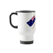 Australia and New Zealand Crossed Flags Coffee Mug