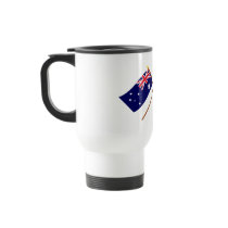 Australia and United States Crossed Flags Mug