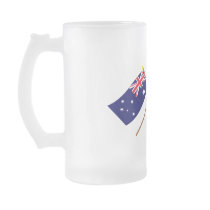 Australia and United States Crossed Flags Mugs