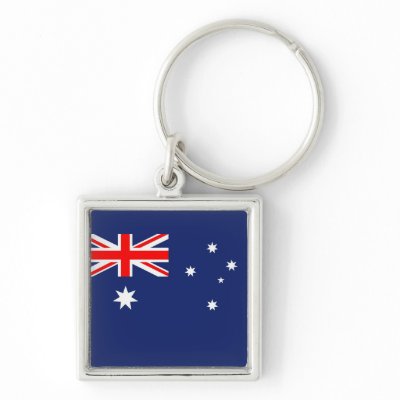 Australia Aussie Australian flag Keychain by worldcuprugby