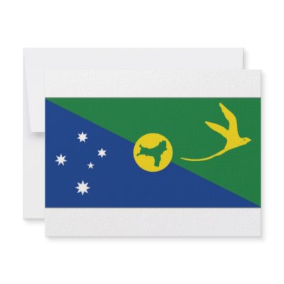 Australia Christmas Island Flag Custom Invites by All_Flags