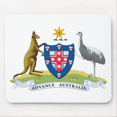 Australia Coat of Arms (1908) Mouse Mat by FlagTshirts