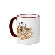 australia coat of arms coffee mug