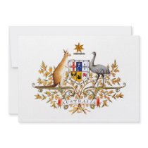 Australia Coat of Arms Personalized Invitation