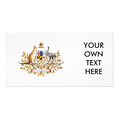 Australia Coat of Arms Custom Photo Card by flagshirts