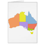 Australia Colour Map, Australia Greeting Cards
