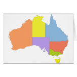 Australia Colour Map, Australia Cards