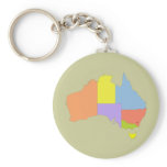 Australia Colour Map, Australia Key Chains