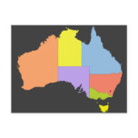 Australia Colour Map, Australia Post Cards