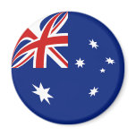 Australia Fisheye Flag Magnet