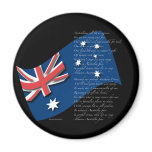 Australia Flag and Anthem2 Refrigerator Magnets