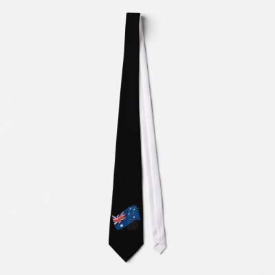 Australia Flag and Anthem2 Ties by ragtops