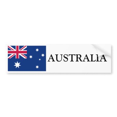 Australia Flag Bumper Sticker by forbes1954