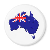 Australia-flag-country-bevelled-edge Fridge Magnet