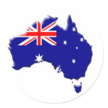 Australia-flag-country-bevelled-edge stickers