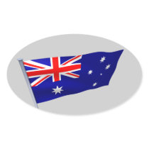 Australia flag in the wind sticker