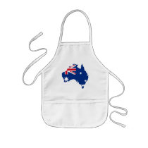 australia flag map aprons