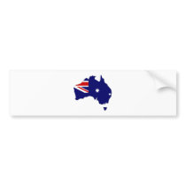 Australia Flag Map full size Bumper Sticker