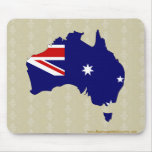 Australia Flag Map full size Mousepads