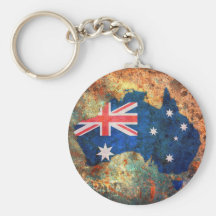 Australia Flag Map Keychains