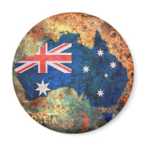 Australia Flag Map Fridge Magnets