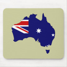 Australia flag map mouse pad