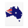 Australia flag map postcard