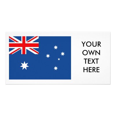 Australia Flag Photo Card Template by flagshirts