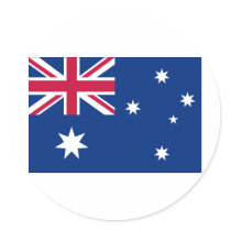 Australia Flag Round Sticker