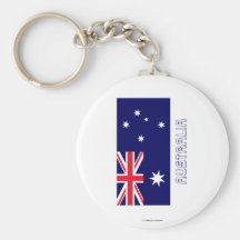 Australia Flag with Name Key Chains