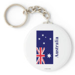 Australia Flag with Name Key Chains