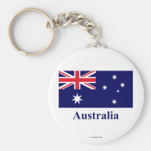 Australia Flag with Name Keychains