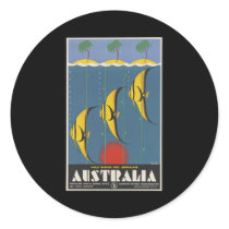 Australia Great Barrier Reef Queensland Round Stickers