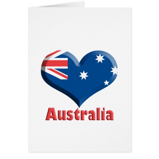 Australia Heart Notecard