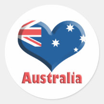 Australia Heart Sticker