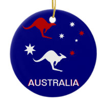 Australia Kangaroo and Southern Cross design Ornament