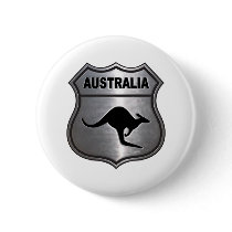Australia Kangaroo Pinback Button
