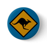 Australia Kangaroo Crossing Sign Button