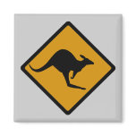 Australia Kangaroo Crossing Sign magnets