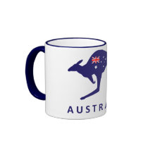 AUSTRALIA KANGAROO FLAG MUG