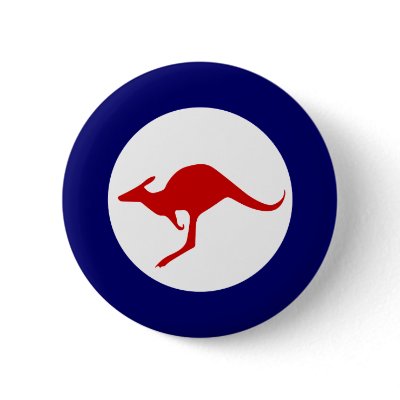 Australia kangaroo military aviation roundel button by armymonster