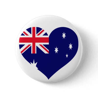 Australia Love Pinback Button by robby1982
