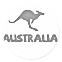 Australia Mate! Round Stickers