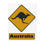 Australia Road Sign - Kangaroo Crossing Postcards