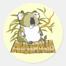 Australia Round Sticker